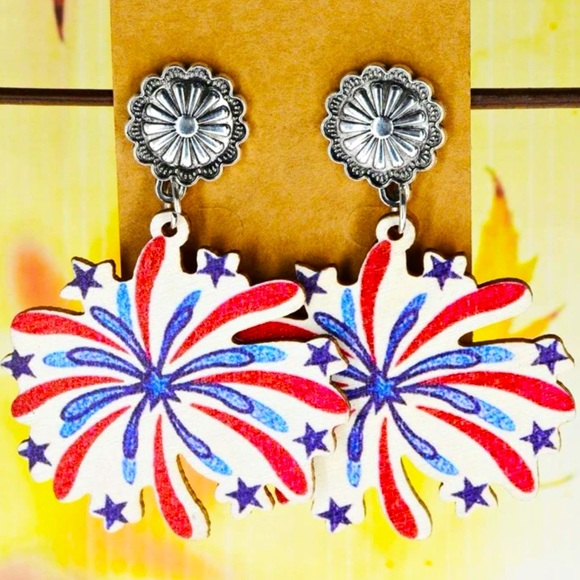 Firework Dangle Earrings - Picture 1 of 4